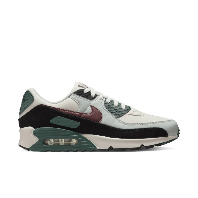 Men's Air Max 90 Premium Sneakers In Phantom/burgundy Crush-Vintage Green