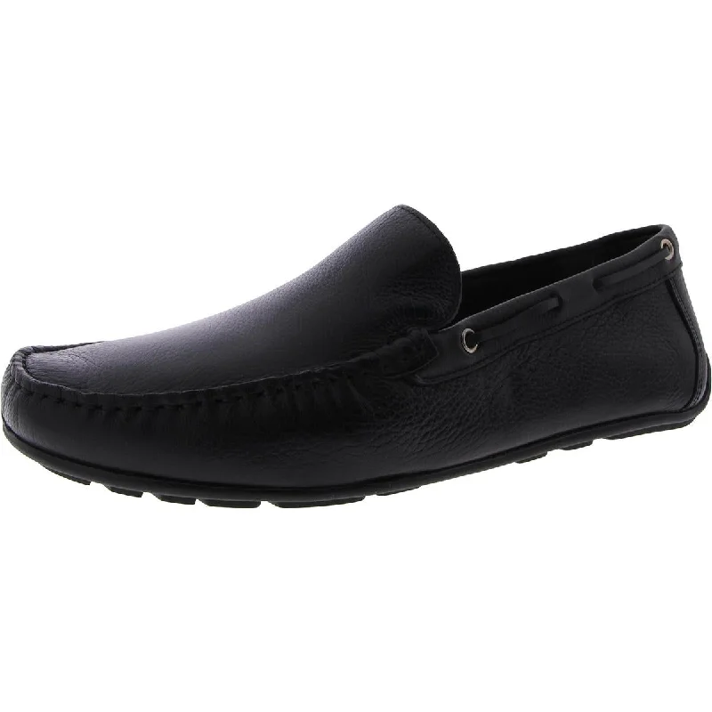 Mens Padded Insole Leather Driving Moccasins