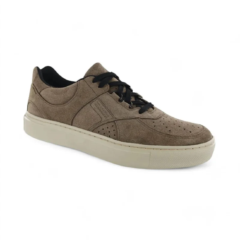 Men's High Street Lace Up Sneaker - Double Wide Width In Almond