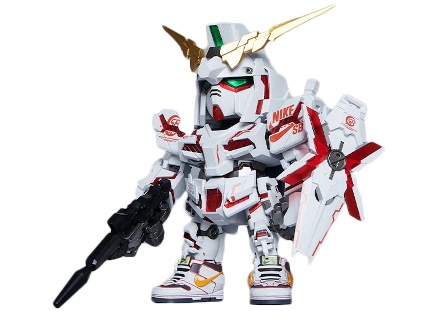 Bandai Gundam x Nike SB Unicorn QMSV RX-0 (Destroy Mode) Action Figure