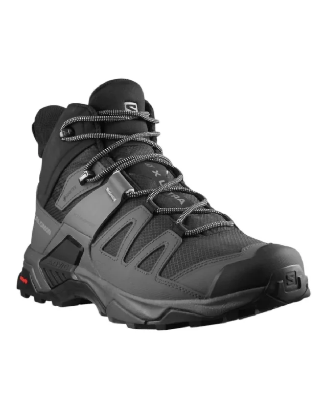 Men's X Ultra 4 Mid Gtx Hiking Boots In Black/magnet/pearl Blue