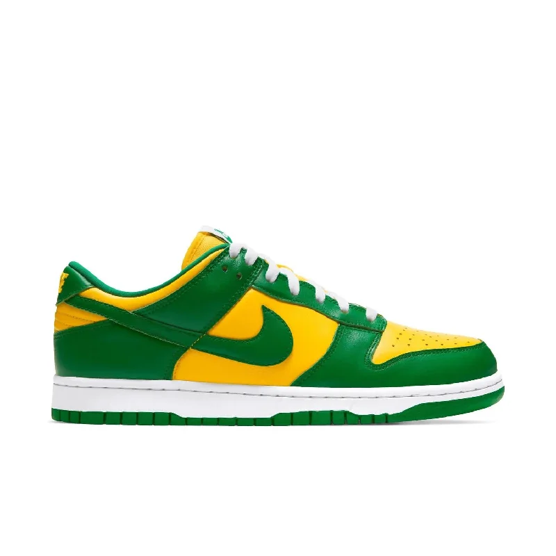 Men's Dunk Low Sp Brazil Sneakers In Varsity Maize/pine Green-White