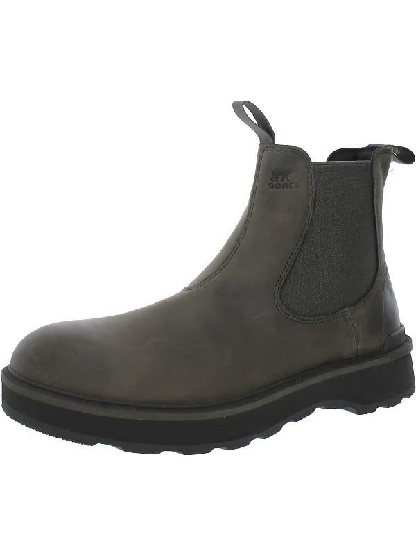 Hi-Line Mens Leather Chelsea Boots