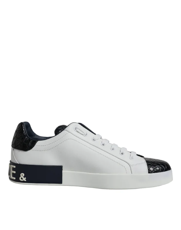 Dolce & Gabbana  Leather Logo Portofino Sneaker Men's Shoes