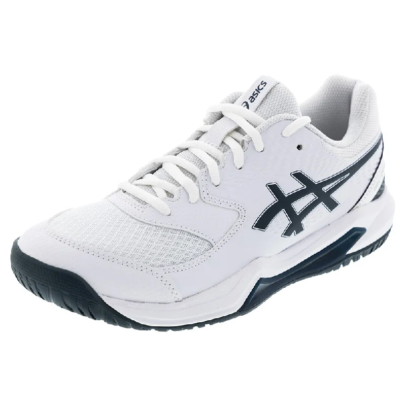 Men`s GEL-Dedicate 8 Tennis Shoes White and Saxon Green