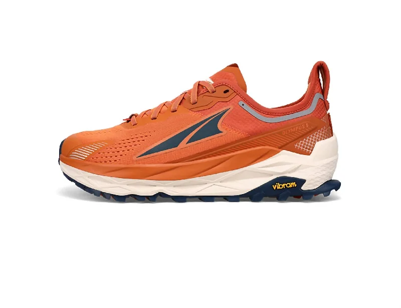 Men's Olympus 5 Trail Running Shoes In Burnt Orange