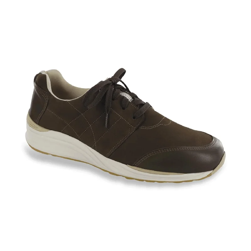 Men's Venture Leather Sneaker - Double Wide Width In Turf/coffee