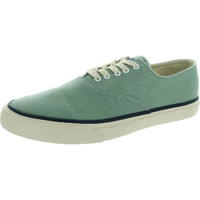 Mens Lace-Up Canvas Boat Shoes