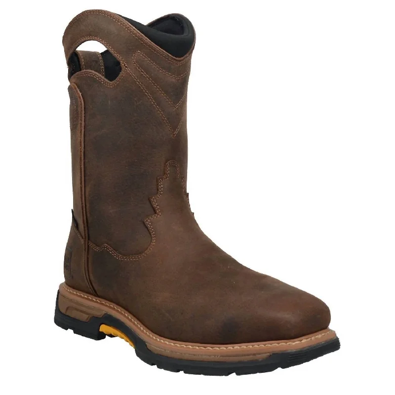 Men's Thunderhead Waterproof Work Boots In Brown