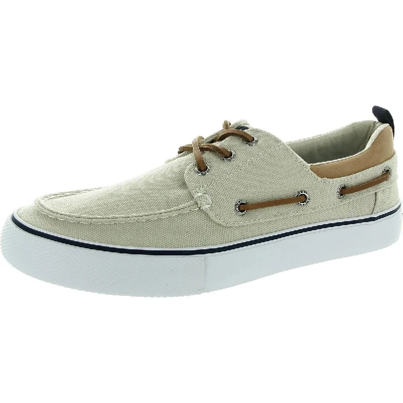 Bahama 3-Eye SW Mens Lace-Up Canvas Boat Shoes