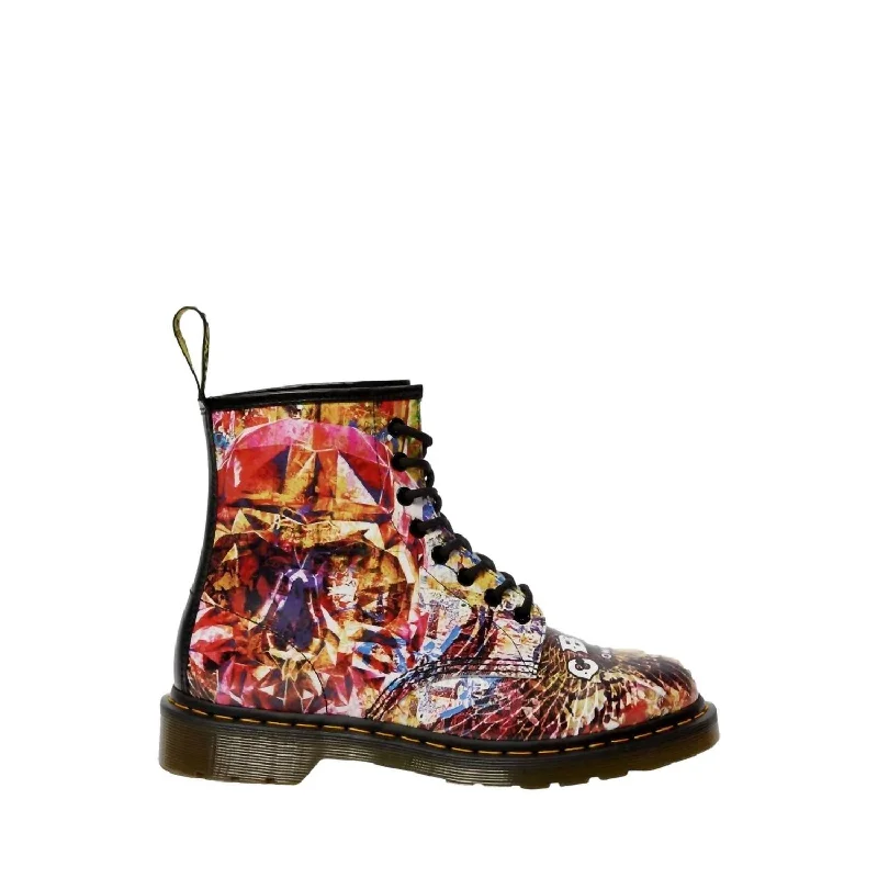 Men's 1460 Cbgb Printed Boots In Multi/black