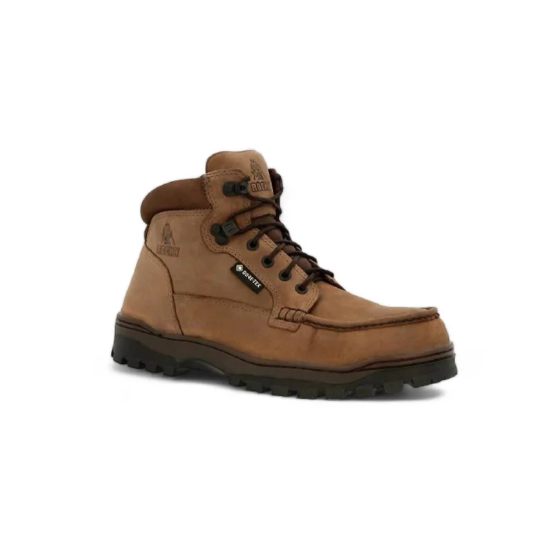 Men's Outback Gore-Tex Waterproof Steel Toe Work Boot - Wide Width In Brown