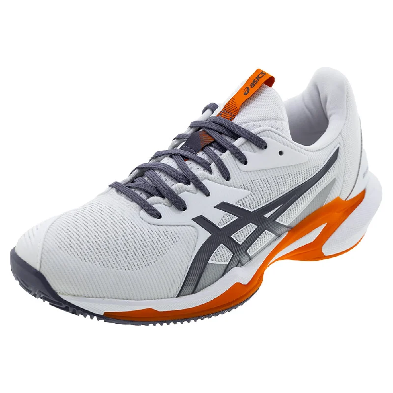 Men`s Solution Speed FF 3 Tennis Shoes White and Greyish Purple