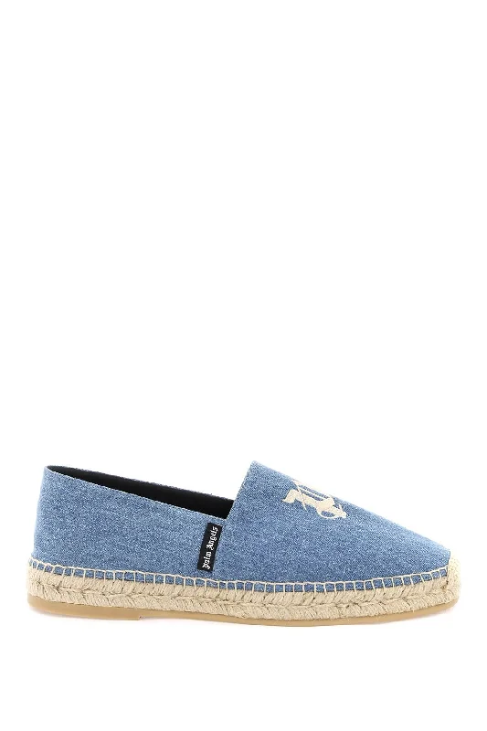 Palm Angels Men's blue Espadrilles With Embroide Logo