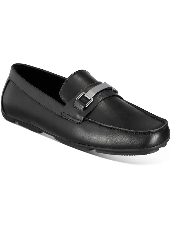 Egan Mens Faux Leather Driving Moccasins