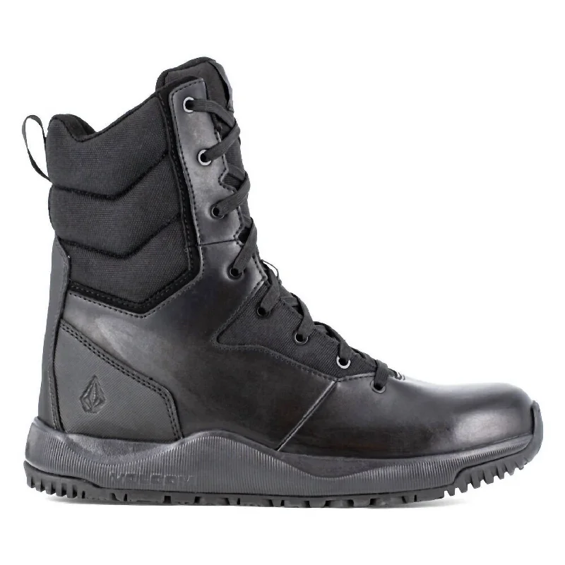 Men's 8" Tactical Side-Zip Work Boot - Wide Width In Black