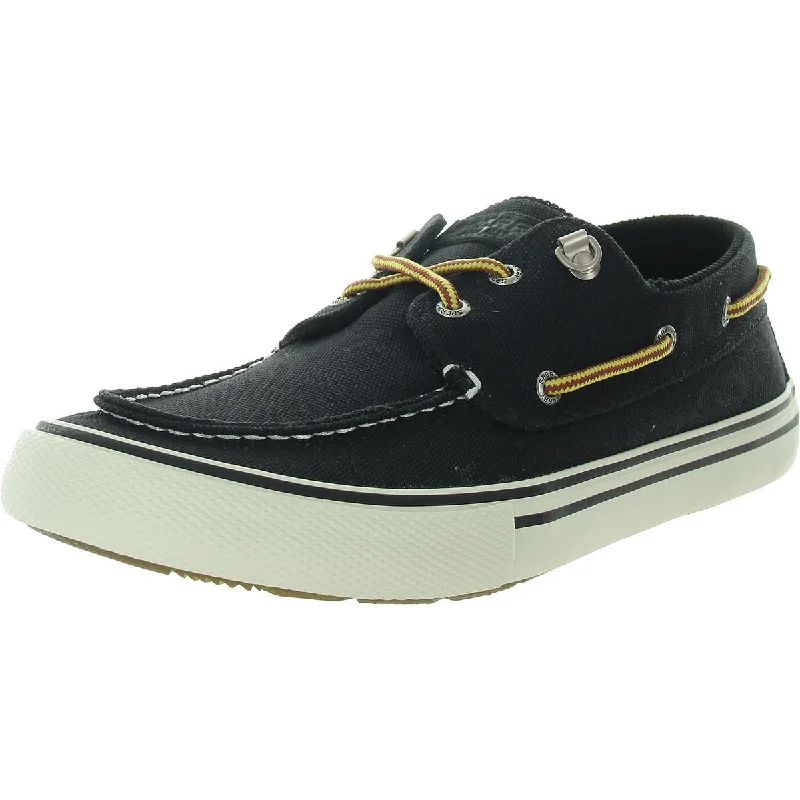 Bahama Storm 3-Eye Mens Lace-Up Canvas Boat Shoes