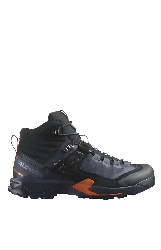 Men's X Ultra Alpine Mid Gore-Tex In Blue Nights/black/red Orange