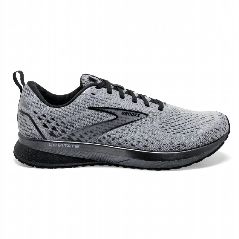 Men's Levitate 5 Running Shoes In Grey/blackened Pearl/black