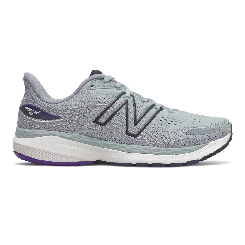 Men's 860 V12 Running Shoes In Grey/purple