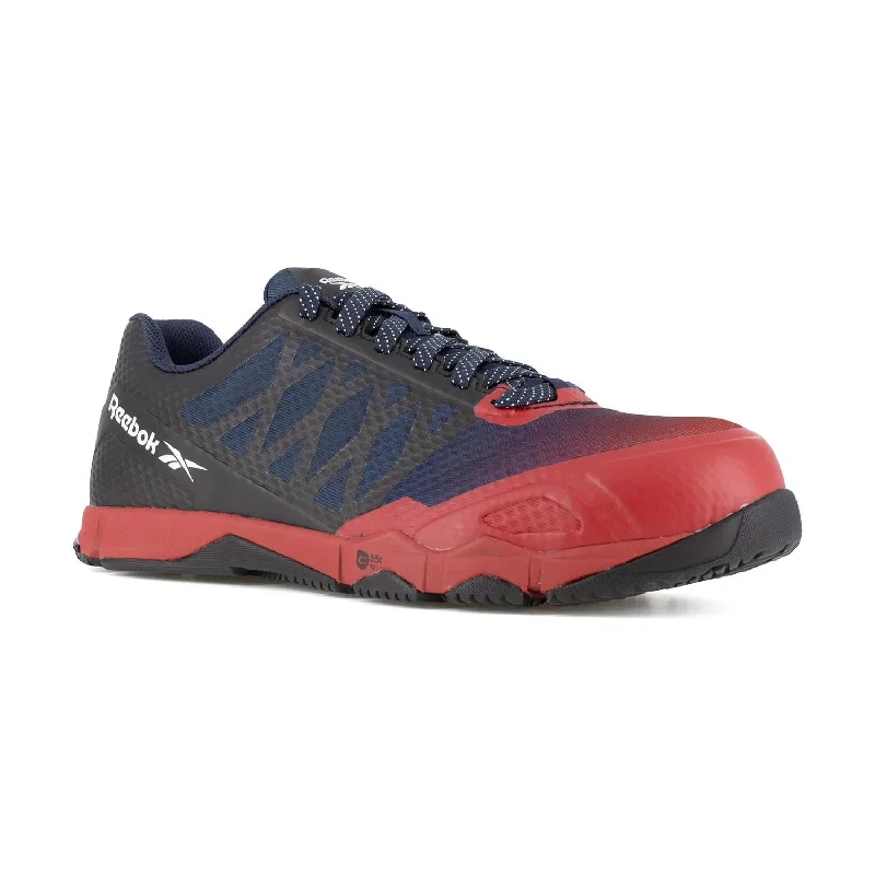 Men's Speed Tr Work Athletic Shoe - Wide Width In Red, Navy, And Black