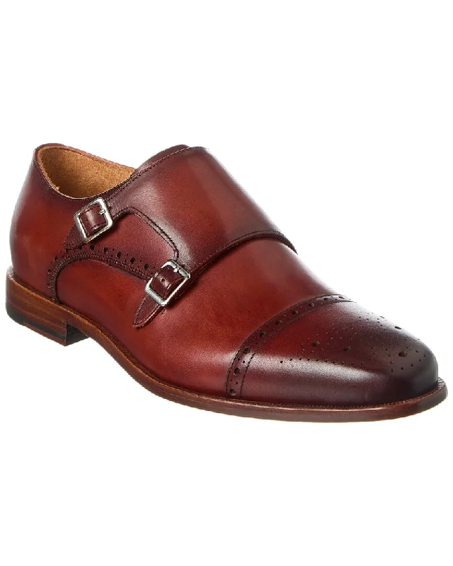 Curatore Cap Toe Double Monk Leather Loafer