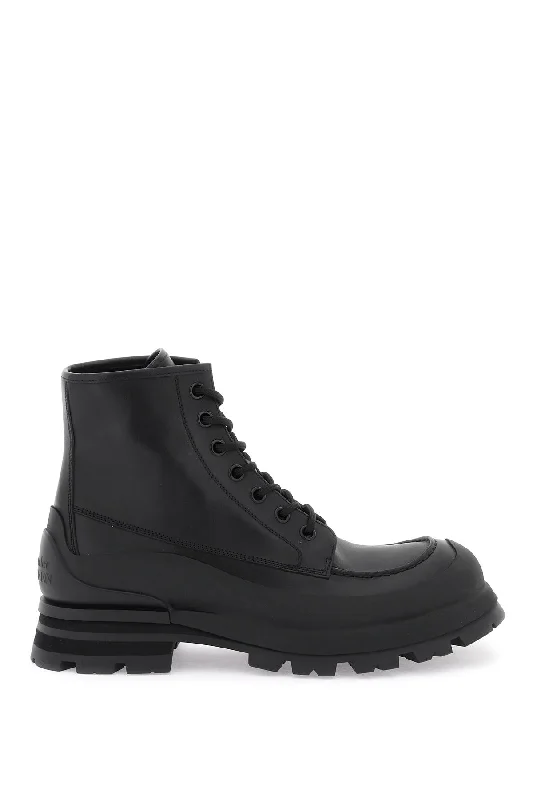 Alexander Mcqueen Men's Leather Ankle Boots