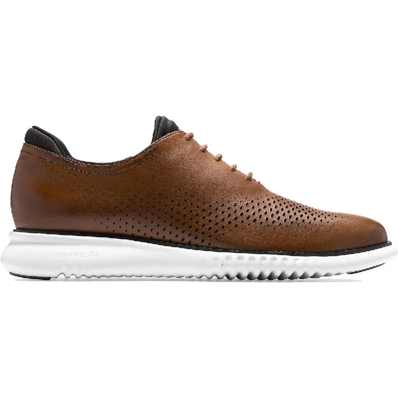 2 Zerogrand Mens Perforated Leather Oxfords