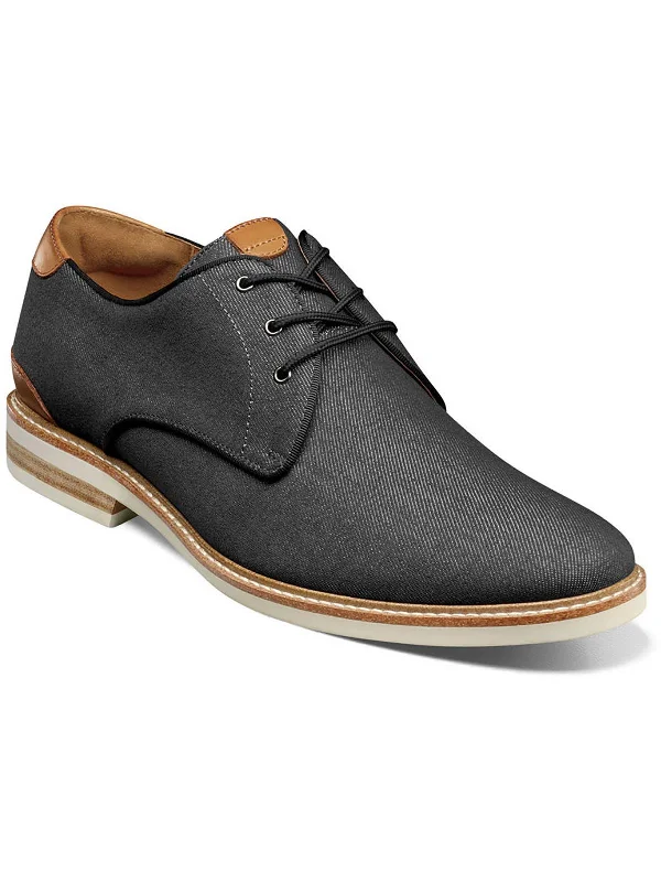 HIghland Mens Canvas Leather Trim Oxfords