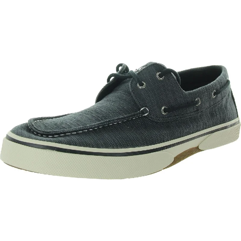 Halyard 2-Eye Mens Lace-Up Canvas Boat Shoes