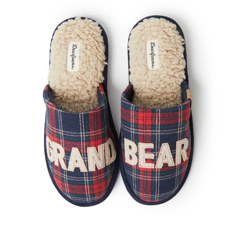 Dearfoams Men's Carson Grand Bear Scuff Slipper