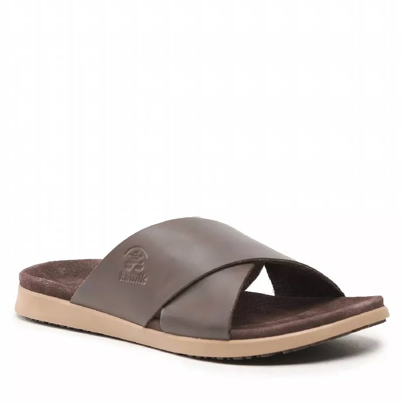 Men's Marty Cross Slippers In Mocha