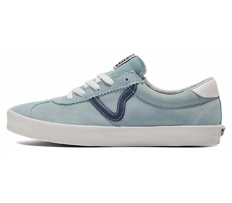 Men's Sport Low Suede Sneaker In Suede Gray Mist