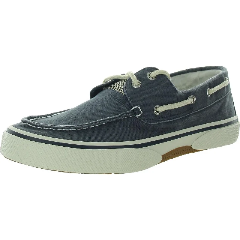 Halyard 2-Eye Mens Lace-Up Canvas Boat Shoes