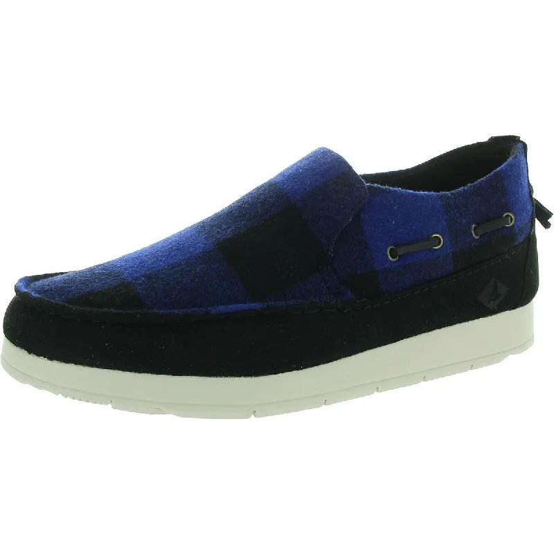 Moc-Sider Buffalo Mens Checkered Wool Slip-on Shoes