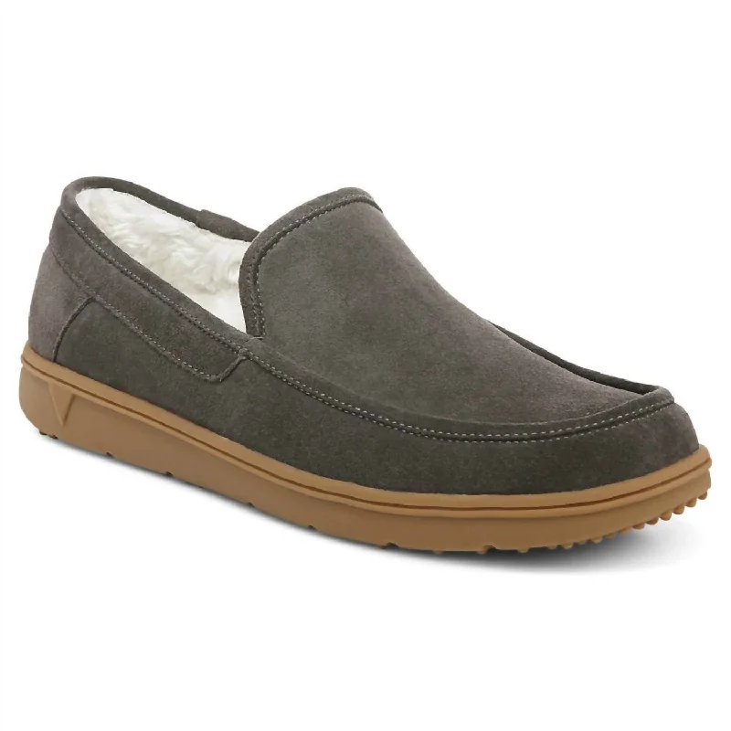 Men's Gustavo Orthotic Slipper - Medium Width In Greige