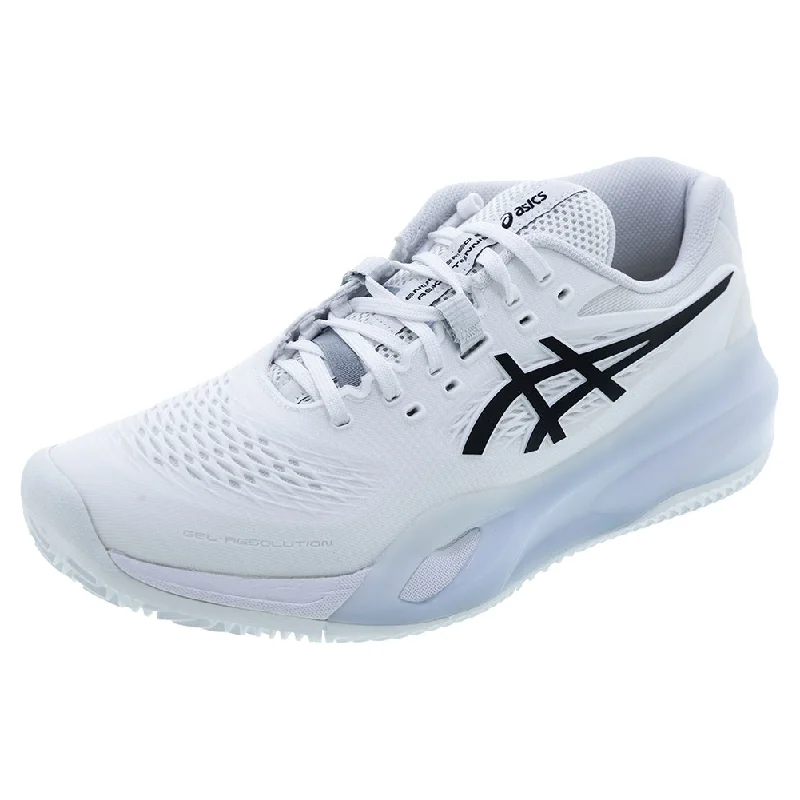 Men`s GEL-Resolution X Clay Tennis Shoes White and Black