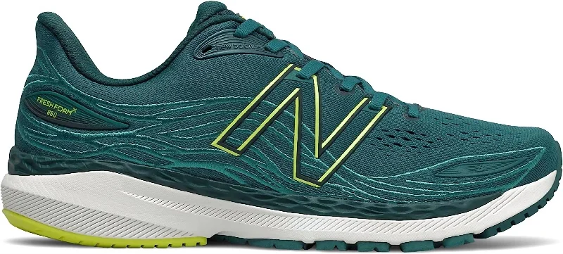 Men's Fresh Foam X 860V12 Shoes - Medium In Mountain Teal/sulphur Yellow