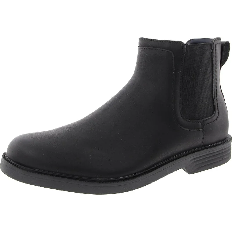 Mens Stretch Manmade Chelsea Boots