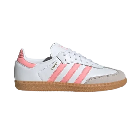 Adidas Kids' Samba Og Shoes - White / Coral Pink