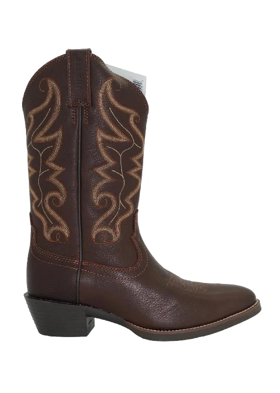 Men's Stampede Square Toe Western Boots - Ee Width In Brown