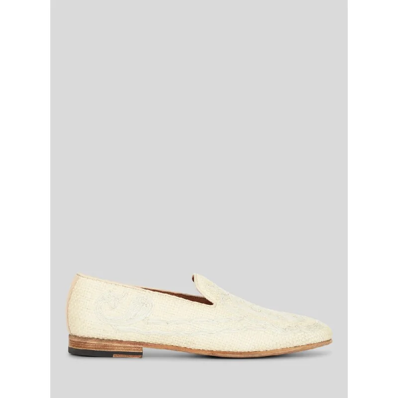 Slip-on With Raffia Embroidery