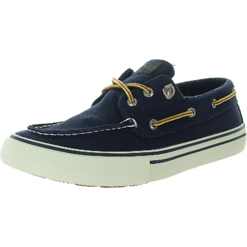 Bahama Storm 3-Eye Mens Lace-Up Canvas Boat Shoes