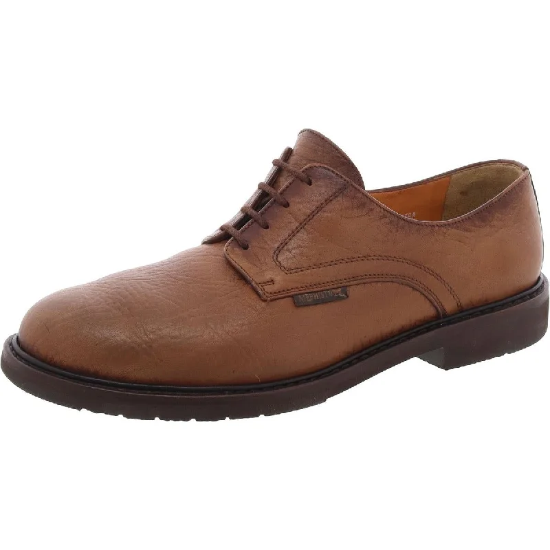 Marlon Mens Pebbled Leather Derby Shoes