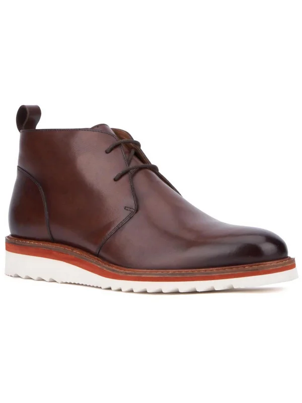 Lewis Mens Leather Ankle Chukka Boots