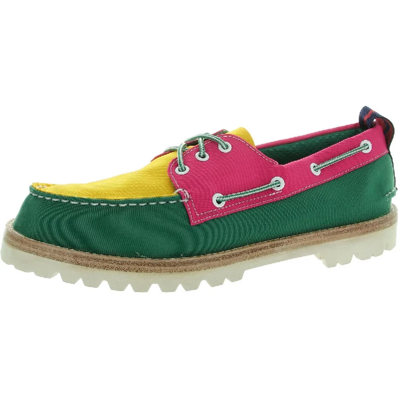 A/O Lug Nylon Mens Mixed Media Nylon Boat Shoes