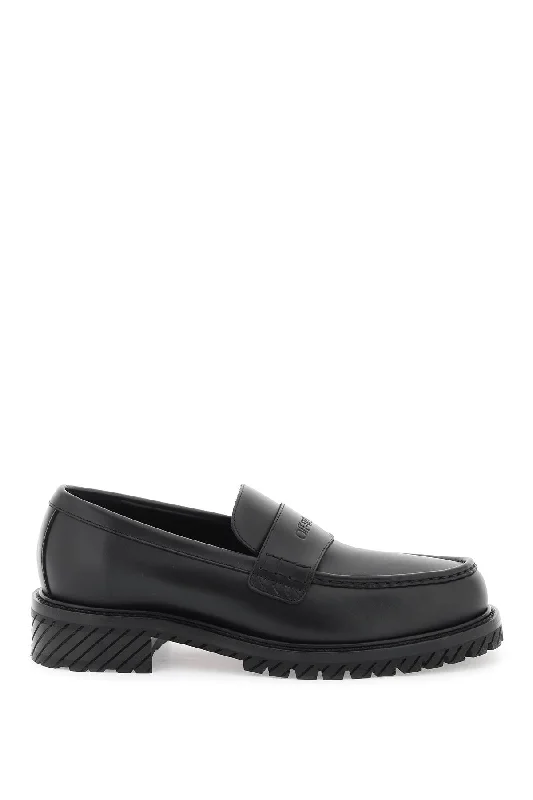 Off- Men's Leather Loafers For