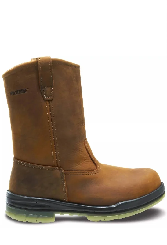 Men's Leather Durashocks St Work Boots - Medium In Malt