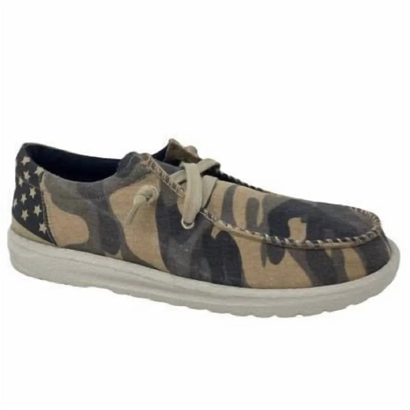 Men's Mr. J Cade Sneakers In Green Camo