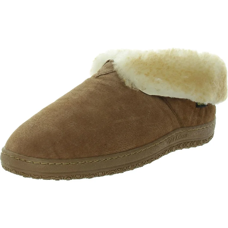 Bhfo Mens Faux Fur Faux Shearling Bootie Slippers